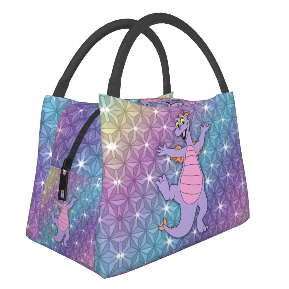 EPCOT Figment NEW Insulated Lunch Bag Sparks Purple Disney Spaceship Earth NWOT